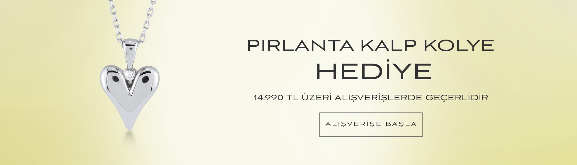 Pırlanta Kalp Kolye hediye