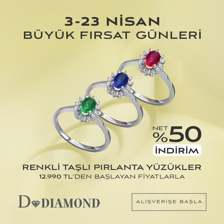 Renkli Taşlı Pırlanta Yüzükler