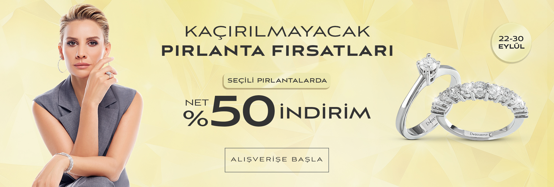 Kaçırılmayacak Pırlanta Fırsatları Net %50 İndirim!