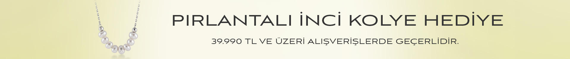 Pırlantalı İnci Kolye hediye