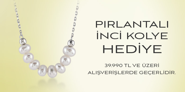 Pırlantalı İnci Kolye hediye