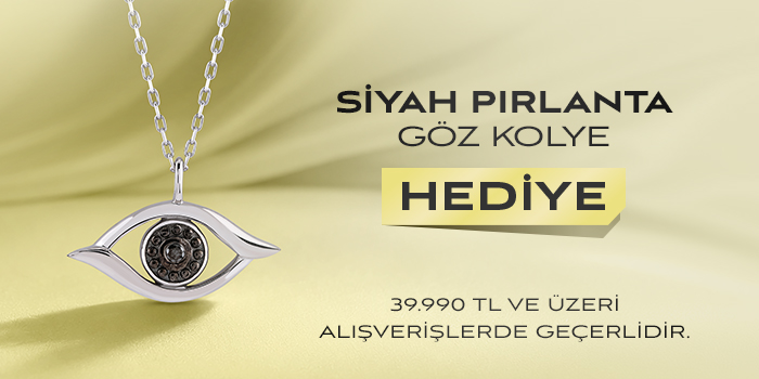 0,02 Karat Pırlanta Göz Kolye hediye
