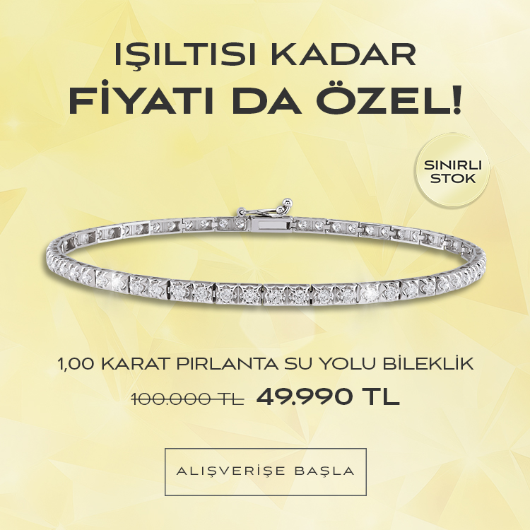 1,00 Karat Pırlanta Su Yolu Bileklik