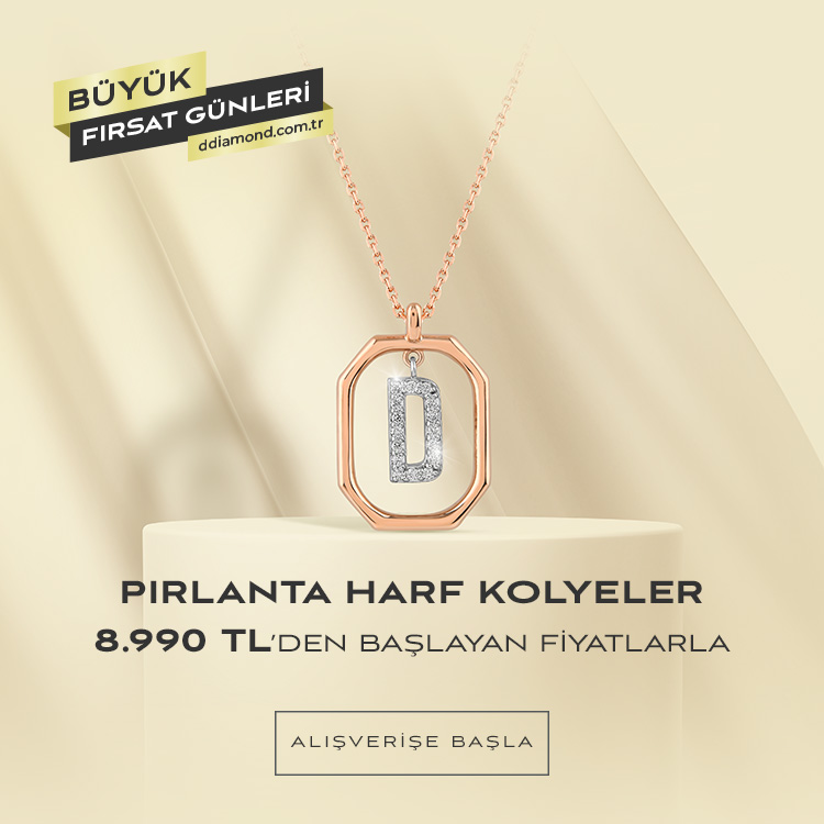 Pırlanta Harf Kolyeler 