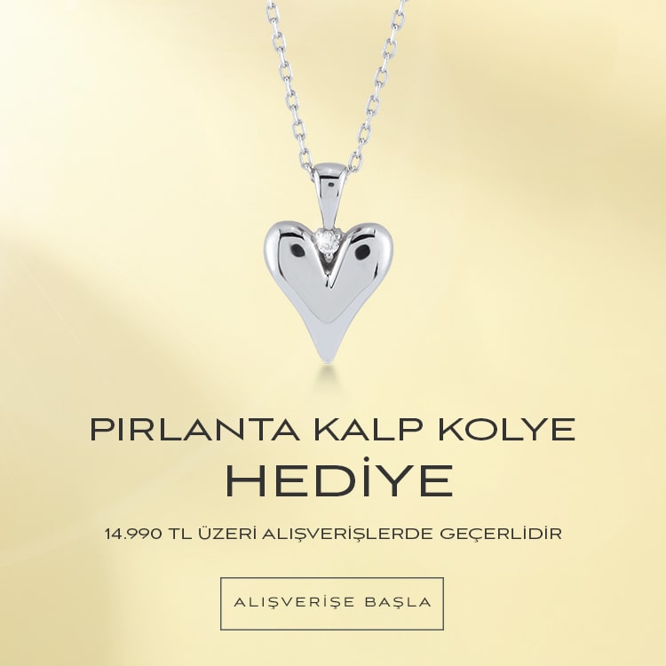Pırlanta Kalp Kolye hediye