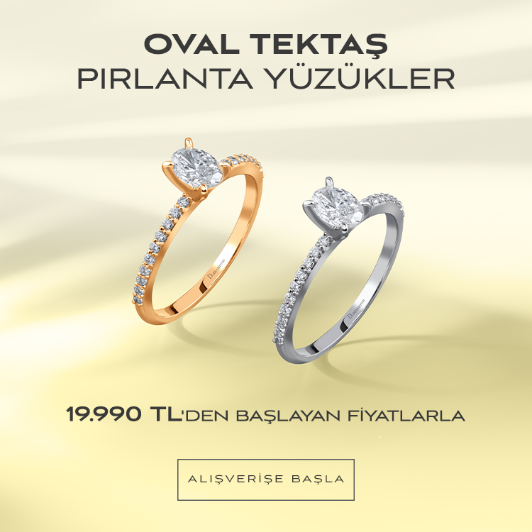 Oval Tektaş Pırlanta Yüzükler 