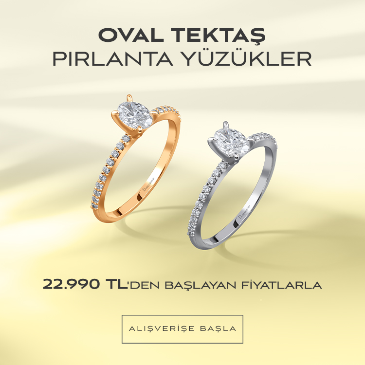 Oval Tektaş Pırlanta Yüzükler 