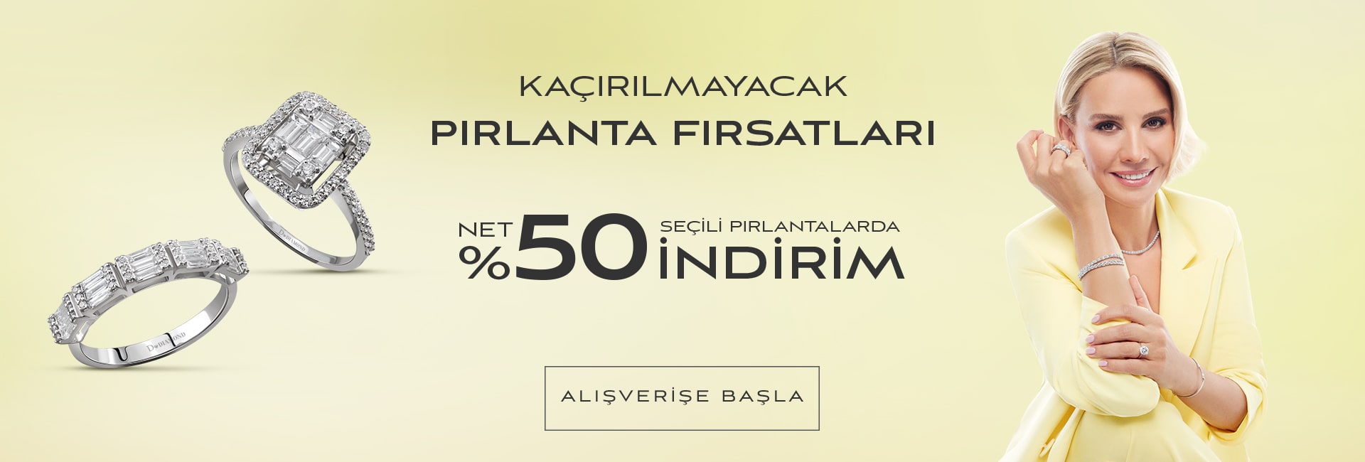 Kaçırılmayacak Pırlanta Fırsatları Net %50 İndirim!