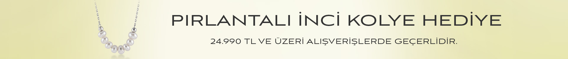 Pırlantalı İnci Kolye hediye