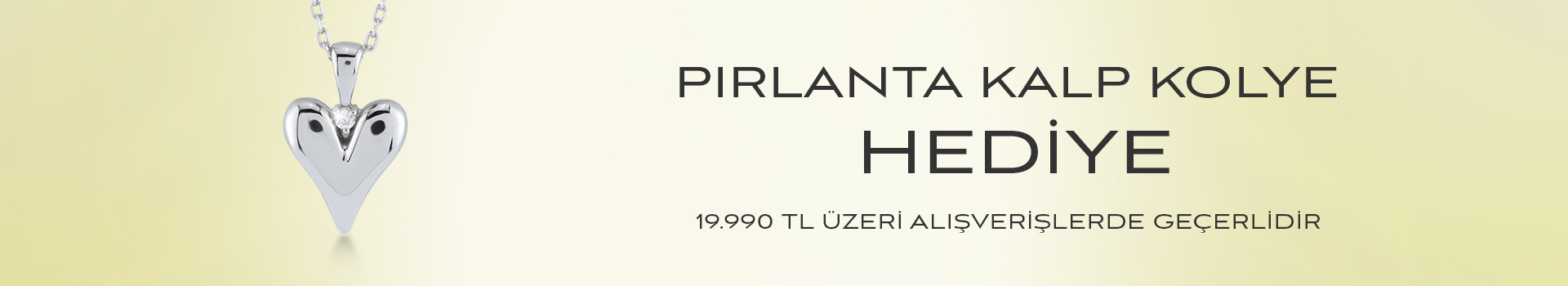 Pırlanta Kalp Kolye hediye