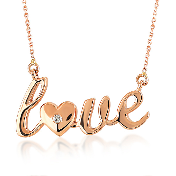 Pırlanta Altın Love Kolye Ddiamond