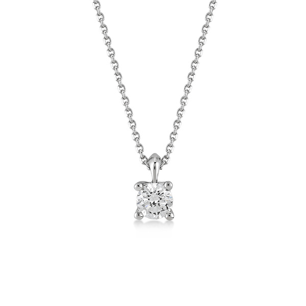 0,10 Karat Pırlanta Tektaş Kolye Ddiamond