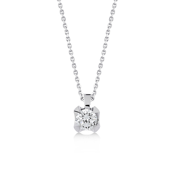 0,40 Karat Pırlanta Tektaş Kolye Ddiamond