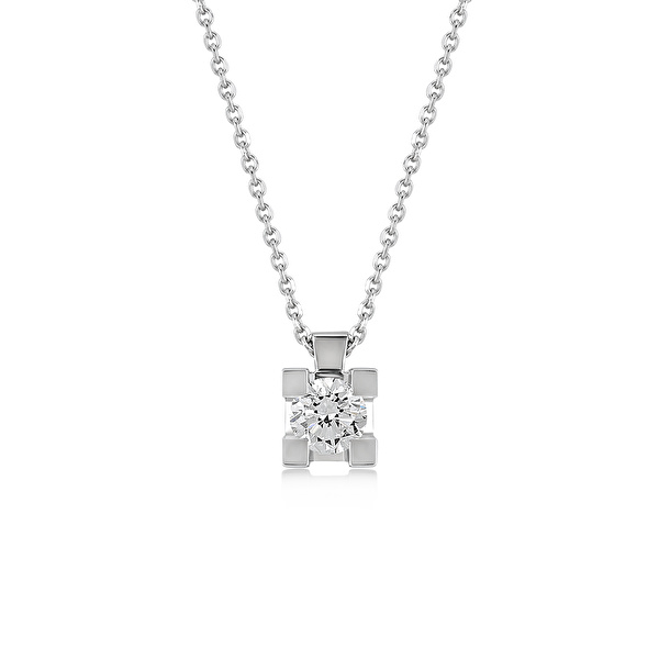 0,10 Karat Pırlanta Tektaş Kolye Ddiamond