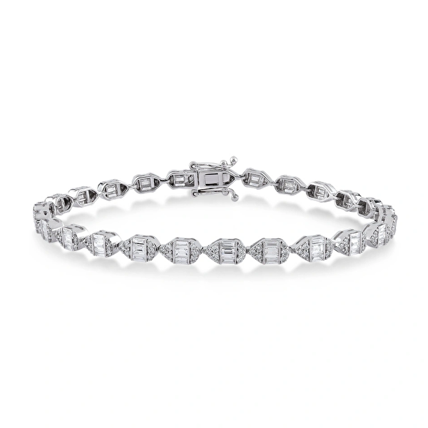 2,38 Karat Pırlanta Baget Bileklik Ddiamond