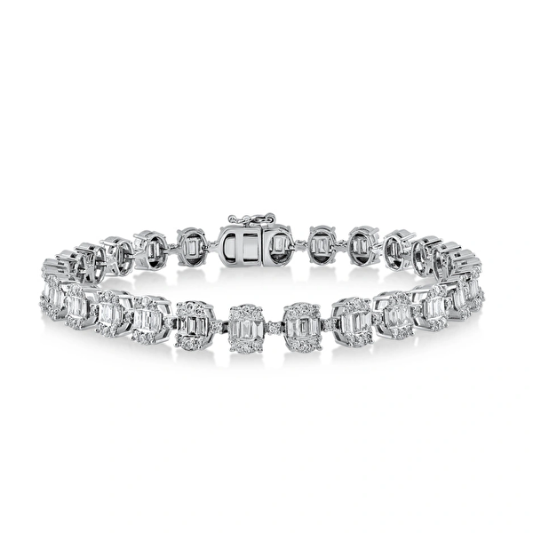 3.09 Karat Pırlanta Baget Bileklik Ddiamond