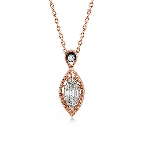 0,12 Karat Elmas Pırlanta Kolye Ddiamond