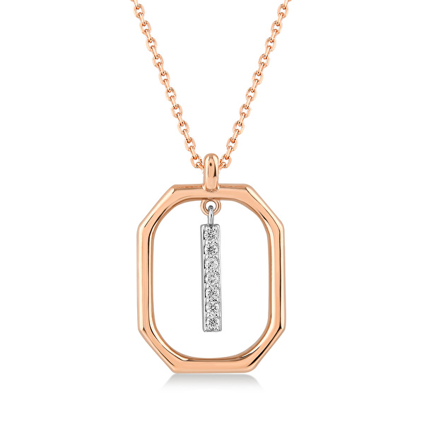 0,05 Karat I Harfi Pırlanta Kolye Ddiamond
