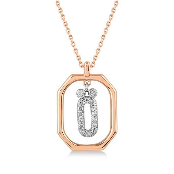 0,11 Karat Ö Harfi Pırlanta Kolye Ddiamond