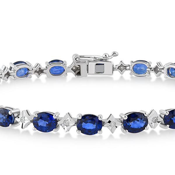 6.81 Karat Pırlanta Safir Bileklik