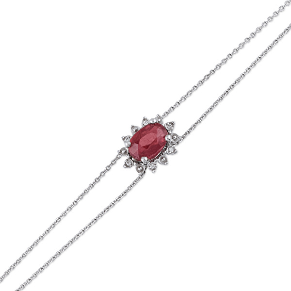 0,80 Karat Pırlanta Yakut Bileklik Ddiamond