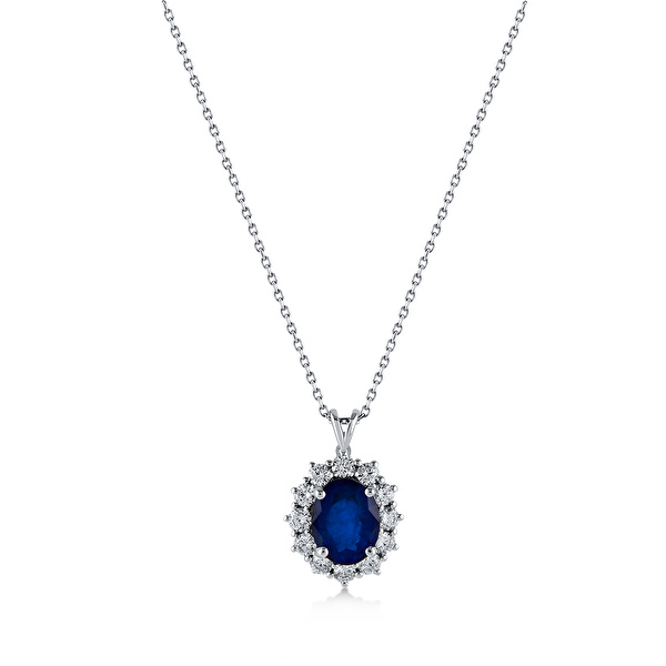 2,72 Karat Pırlanta Safir Kolye