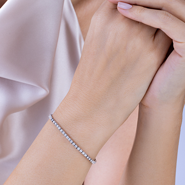 1,50 Karat Pırlanta Su Yolu Bileklik