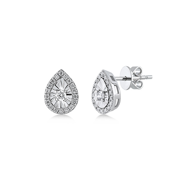 0,24 Karat Tasarım Pırlanta Küpe Ddiamond