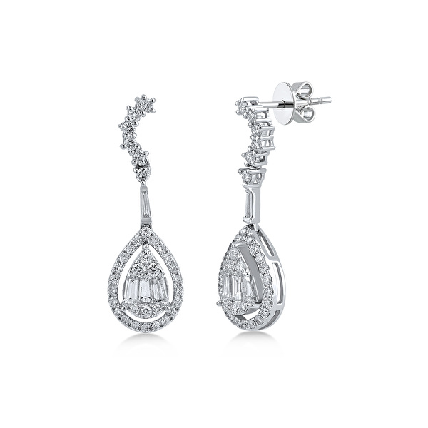 1,18 Karat Tasarım Pırlanta Küpe Ddiamond