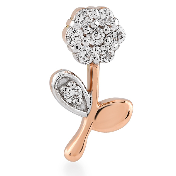 0,04 Karat Pırlanta Tragus Küpe Ddiamond