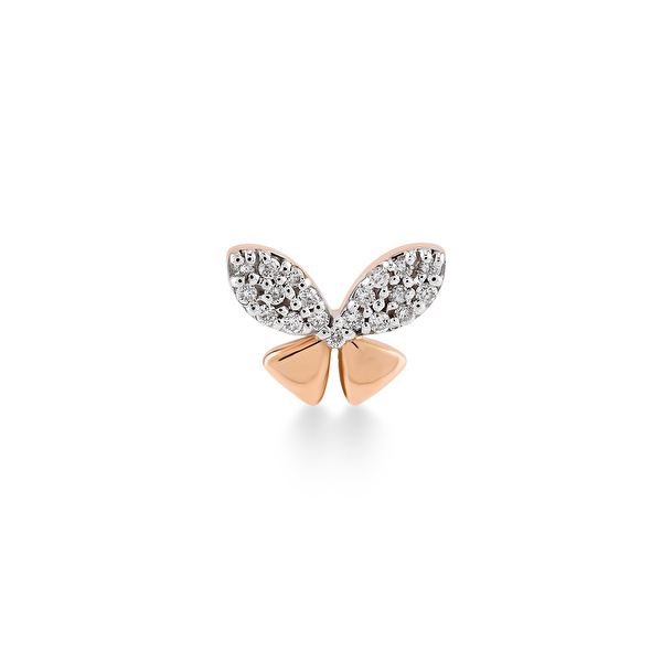 0,05 Karat Pırlanta Tragus Küpe Ddiamond