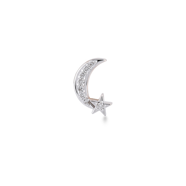 0,04 Karat Pırlanta Tragus Küpe