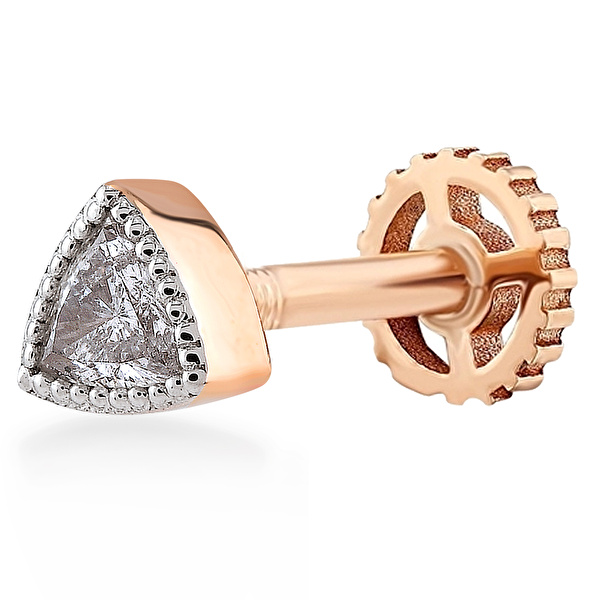 0,08 Karat Pırlanta Tragus Küpe Ddiamond