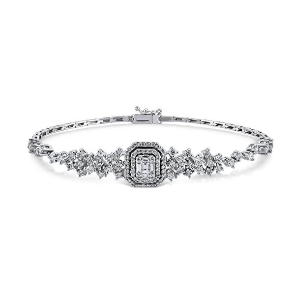 1,33 Karat Pırlanta Baget Bileklik Ddiamond
