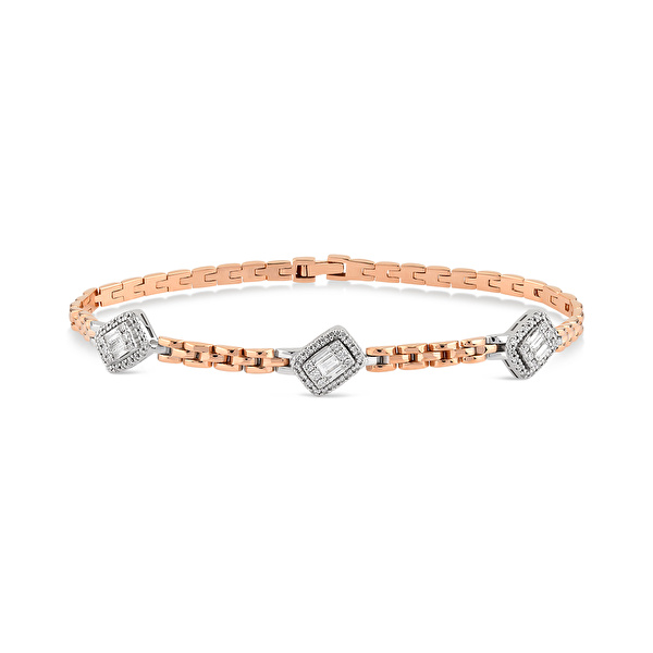 0,48 Karat Pırlanta Baget Bileklik Ddiamond