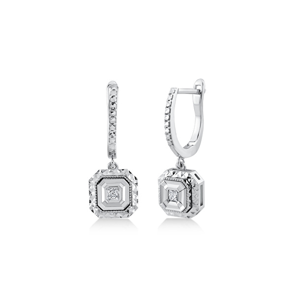 0,10 Karat Tasarım Pırlanta Küpe Ddiamond