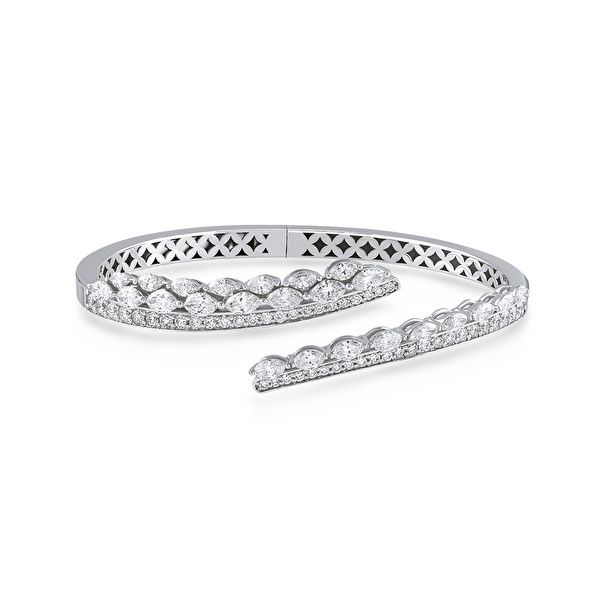 3,65 Karat Pırlanta Kelepçe Bileklik Ddiamond