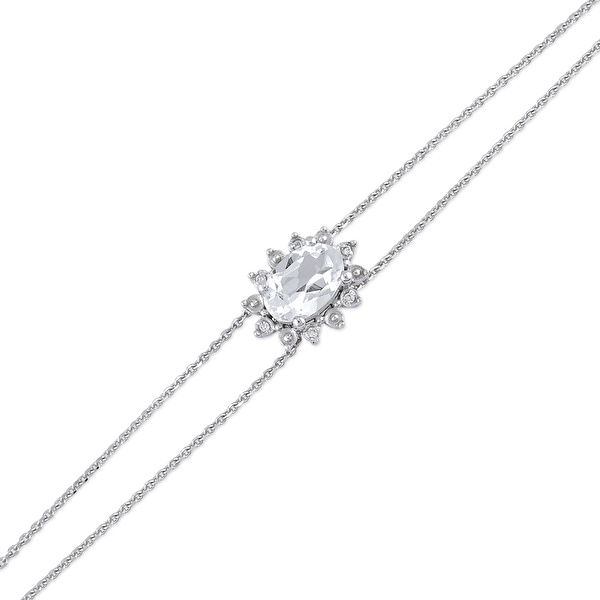 0,60 Karat Pırlanta Topaz Bileklik  Ddiamond