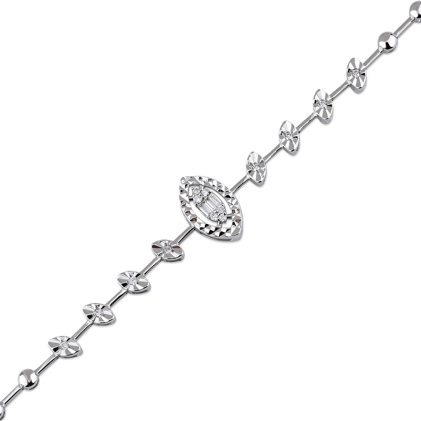0,13 Karat Baget Tasarım Pırlanta Bileklik Ddiamond