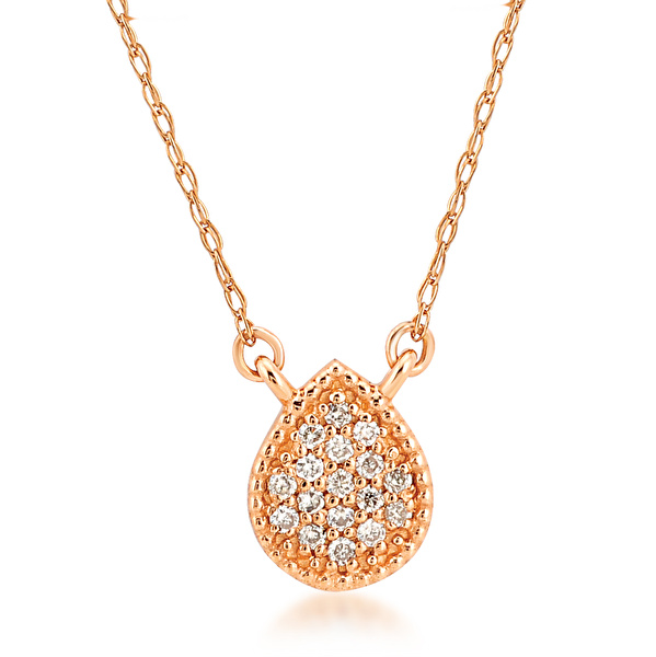 Pırlanta Altın Damla Kolye Ddiamond