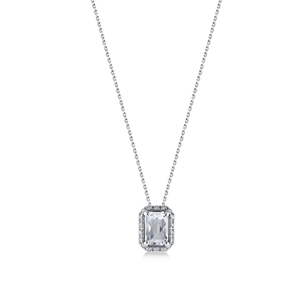 0,59 Karat Pırlanta Topaz Kolye