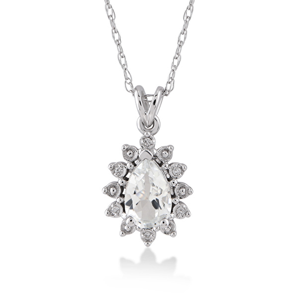 0,40 Karat Pırlanta Topaz Kolye Ddiamond