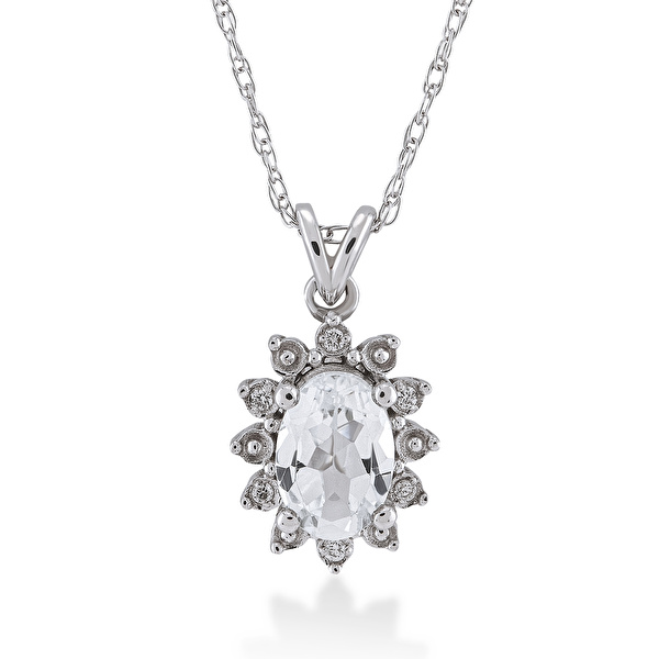 0,65 Karat Pırlanta Topaz Kolye Ddiamond
