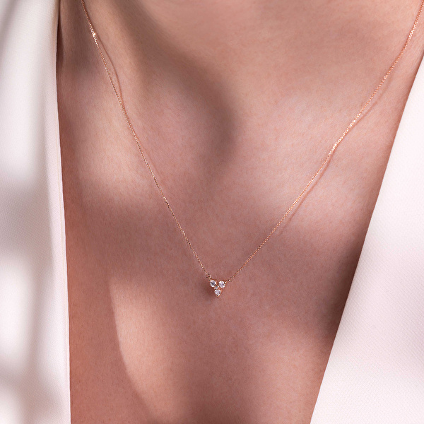 0,16 Karat Tasarım Pırlanta Kolye