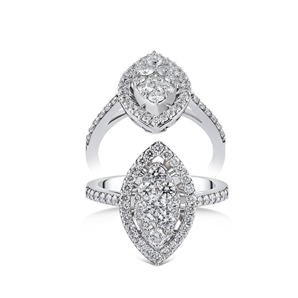 0,84 Karat Tasarım Pırlanta Yüzük Ddiamond