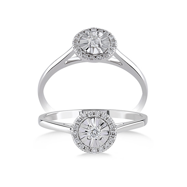 0,13 Karat Tasarım Pırlanta Yüzük Ddiamond