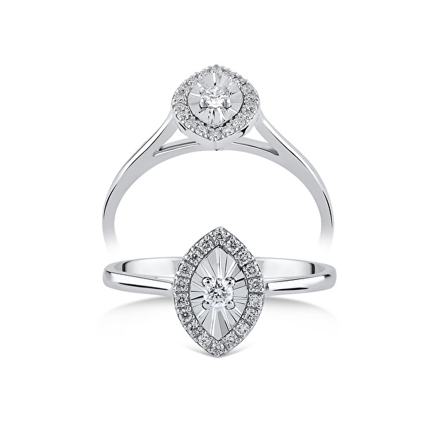 0,12 Karat Tasarım Pırlanta Yüzük Ddiamond