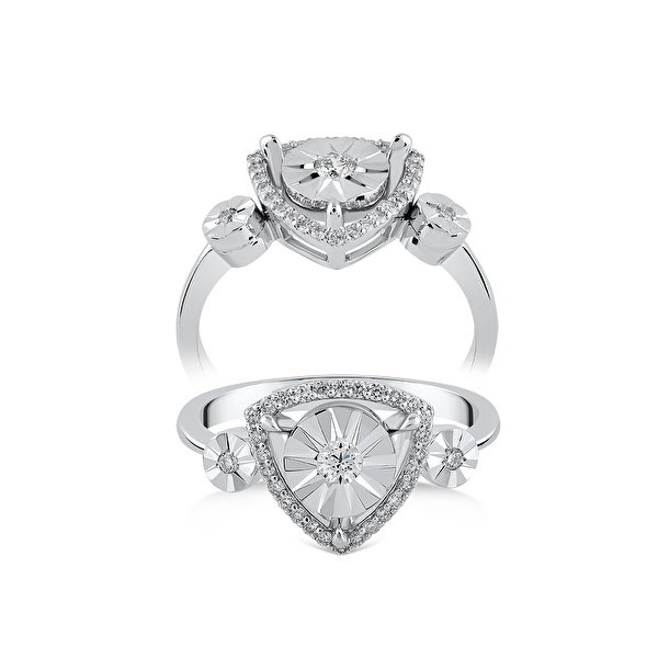 0,21 Karat Tasarım Pırlanta Yüzük Ddiamond
