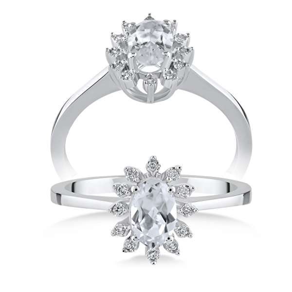 0,49 Karat Pırlanta Topaz Yüzük Ddiamond