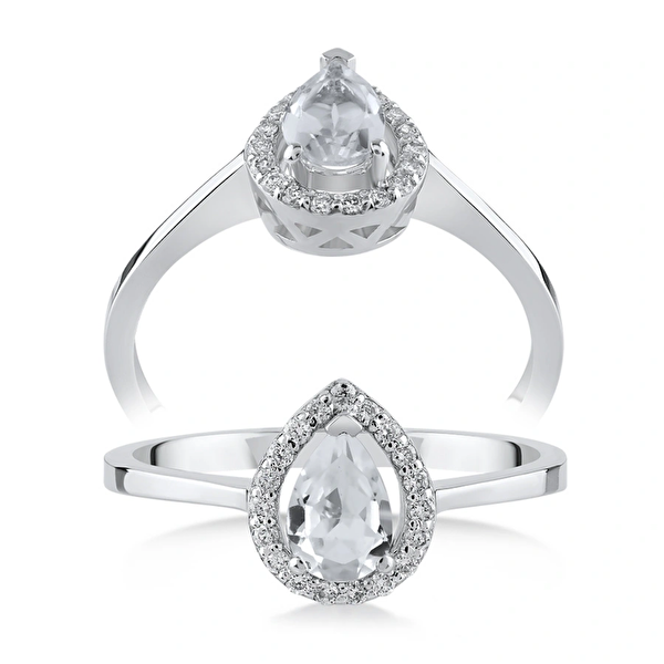 0,48 Karat Pırlanta Topaz Yüzük Ddiamond